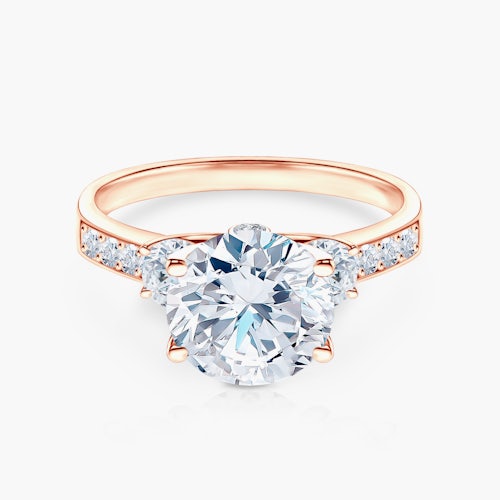 Pierścionek zaręczynowy Dream: różowe złoto, diamenty